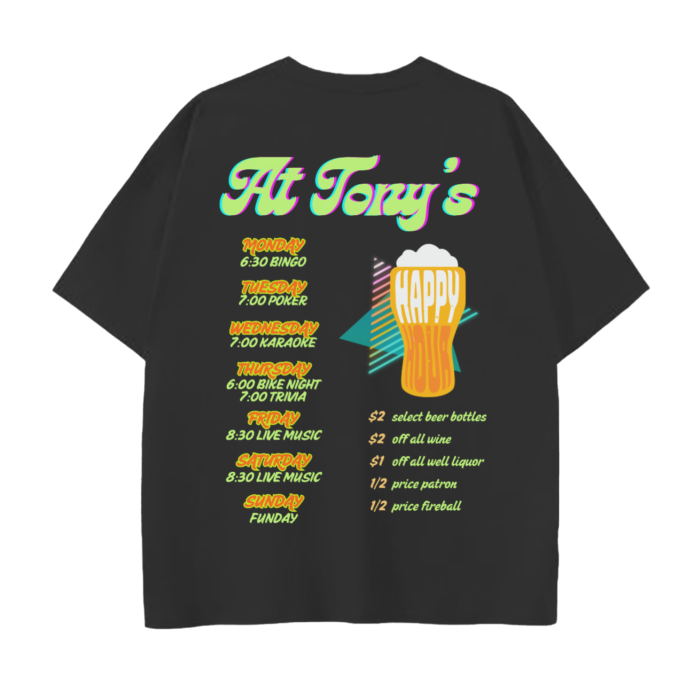 Drop Shoulder Oversized Electric Tee