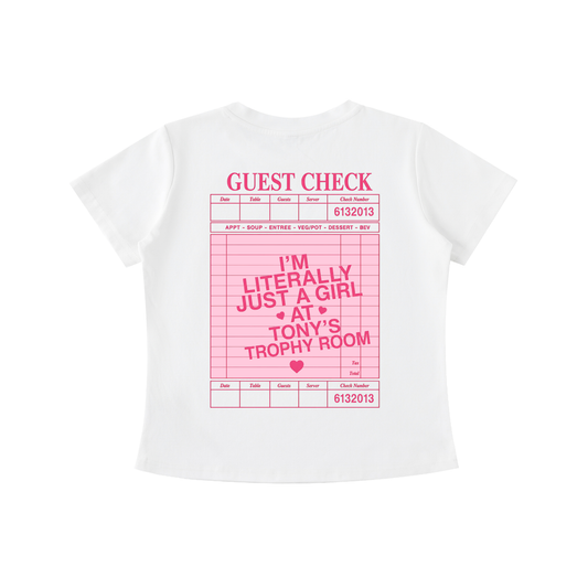 Just a Girl at Tony's Slim Fit Tee